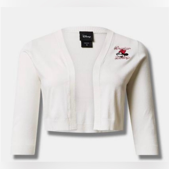 NWT-Torrid/Disney Minnie Mouse Americana 3/4 sleeve shrug sweater size 4X 5X - Picture 4 of 10